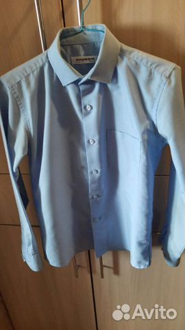 Рубашки для мальчика(голубая,белая и серая)