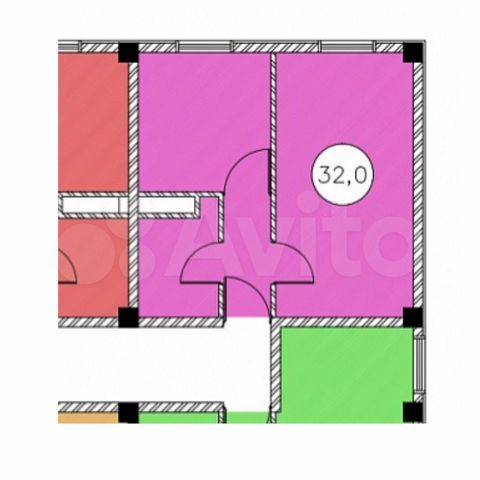 1-к. квартира, 32 м², 3/9 эт.