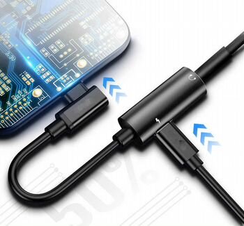 Аудиопереходник AUX Type-C Charge