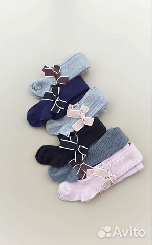 Колготки детские с бантом