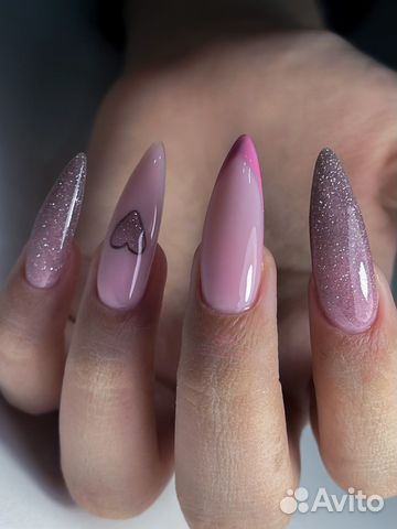 Наращивание ногтей, маникюр с коррекцией
