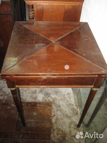 Ломберный стол антиквариат 19 век игральный бронза