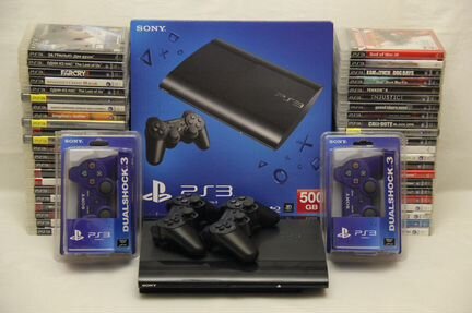 Sony PlayStation 3 Super Slim 500gb (90+игр)