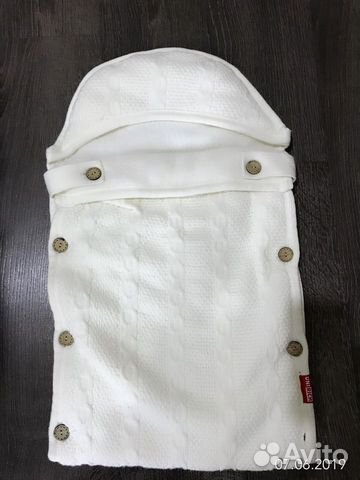 Конверт вязаный внутри плюш