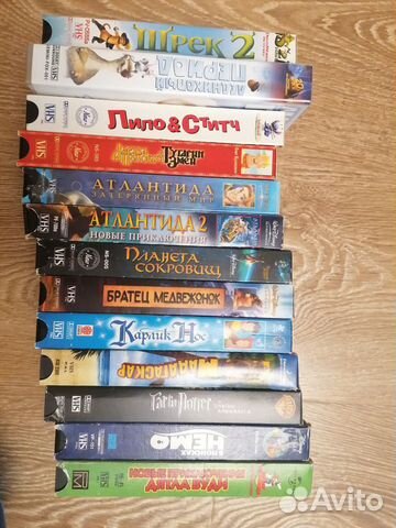Видеокассеты VHS с мультфильмами
