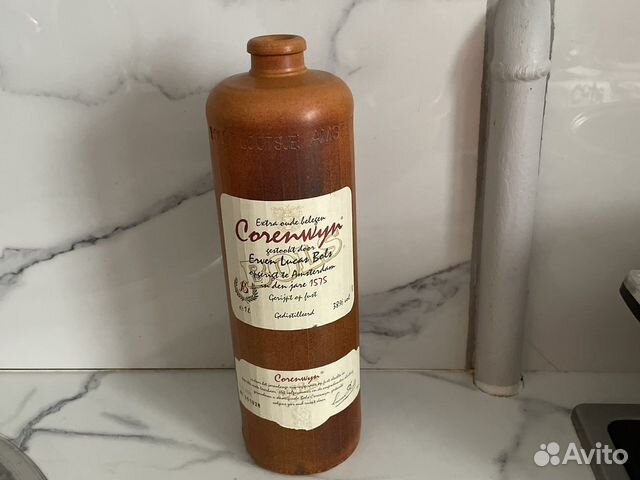 Шикарная коллекционная бутылка из глины