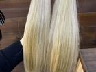 Волосы для наращивания б/у блонд 50см