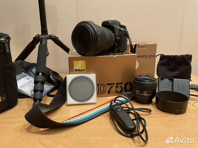 Nikon d750 + nikon 24-120mm+ вспышка и сумка
