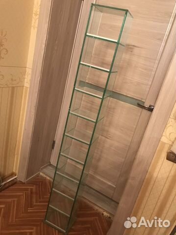 Полка стойка под cd диски стекло