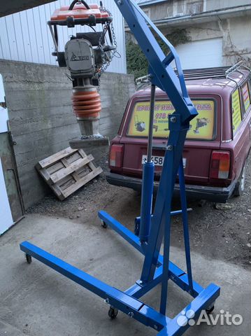 Кран гидравлический гаражный гусь