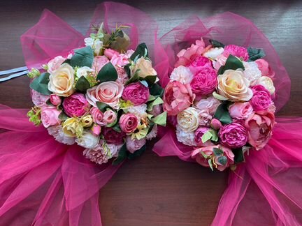 Свадебные украшения на машину