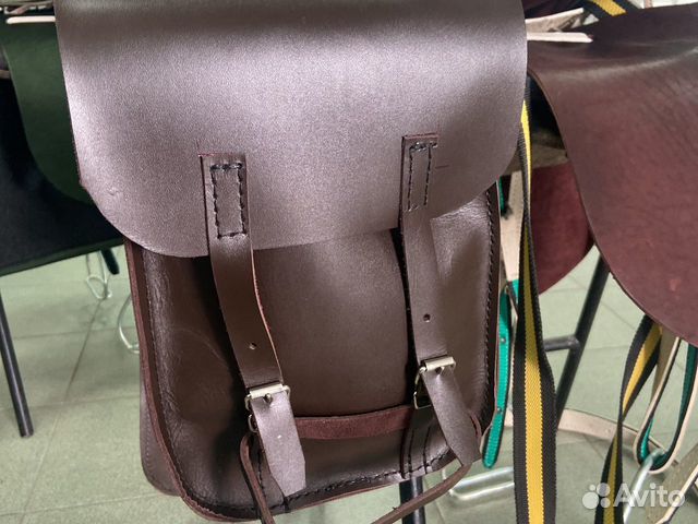 Сумка кожаная для седла