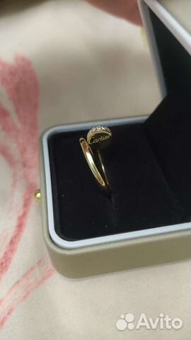 Золотая заводское кольцо Картье 585 проба