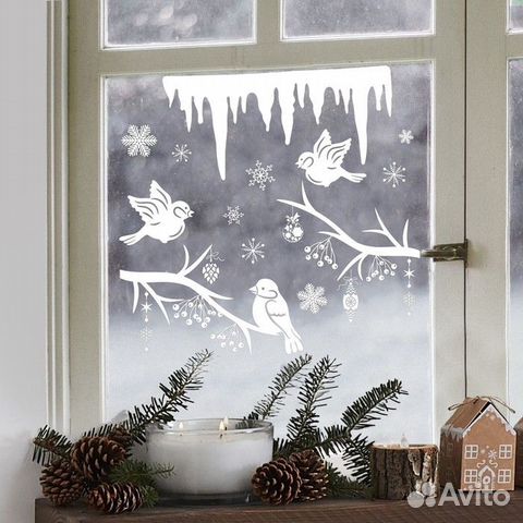 Многоразовые наклейки для окон