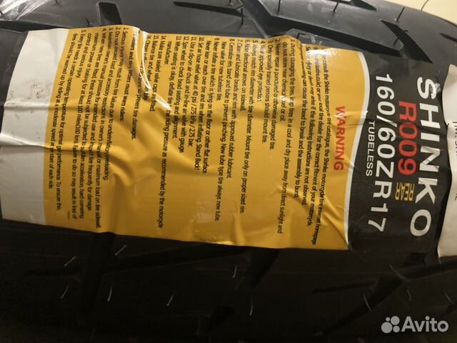 Мотошина Shinko 009 160/60/17