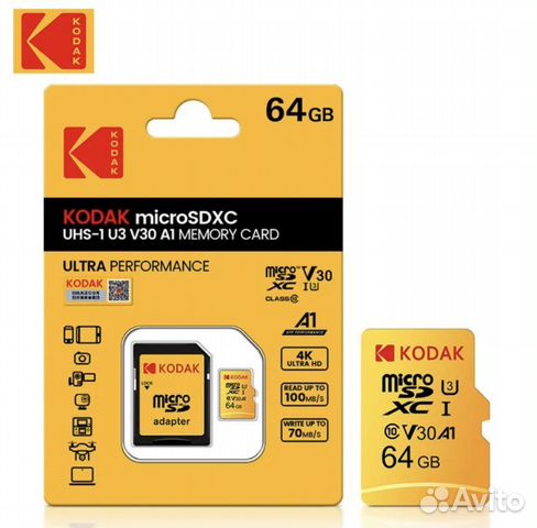 Карта памяти Kodak microsdxc 32gb 64gb