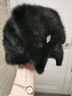 Шапка норковая женская бандана