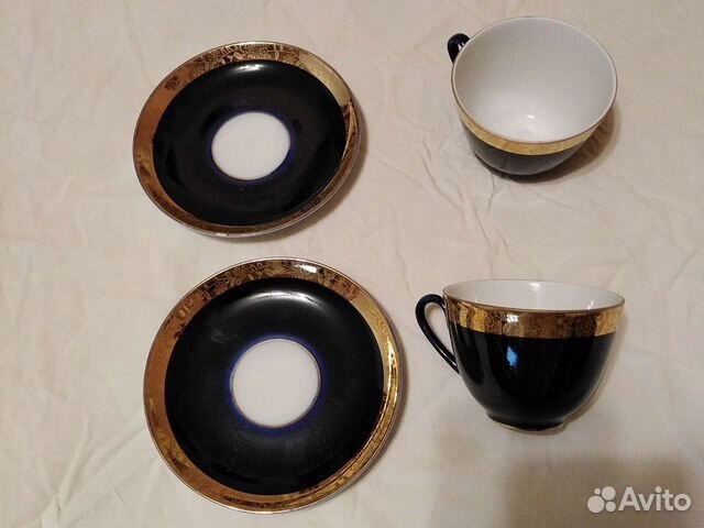 Чайная пара лфз кобальт СССР