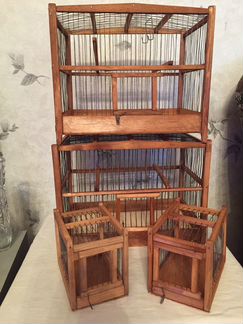 Клетка деревянная для птиц и мелких животных