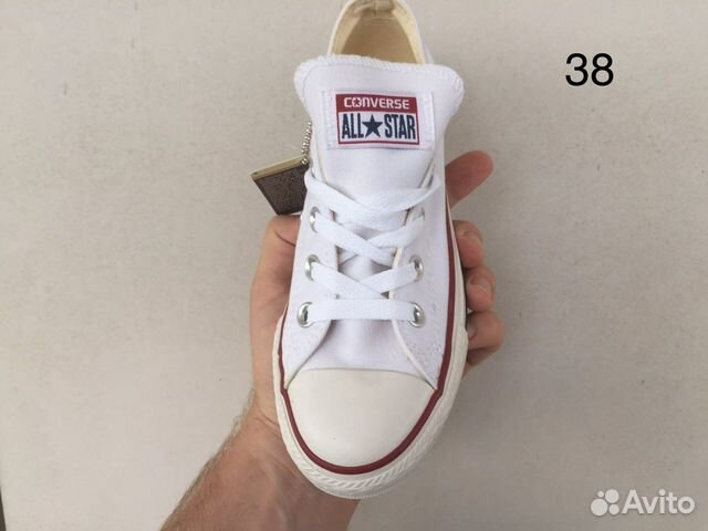 Кеды converse белые низкие классика 7652