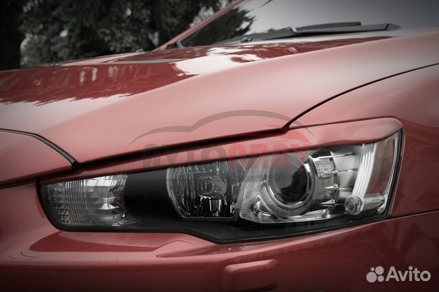 Реснички Sport на фары для Mitsubishi Lancer 10(X)