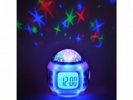 Детские часы-будильник с проектором звездное небо