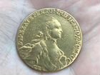 Золотая монета 10 рублей Екатерины второй 1762г