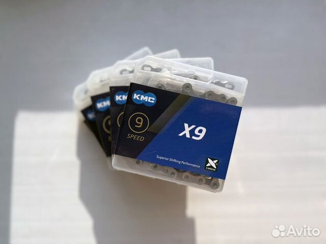 Цепь для велосипеда KMC X-9 (116зв, 9ск) + замок