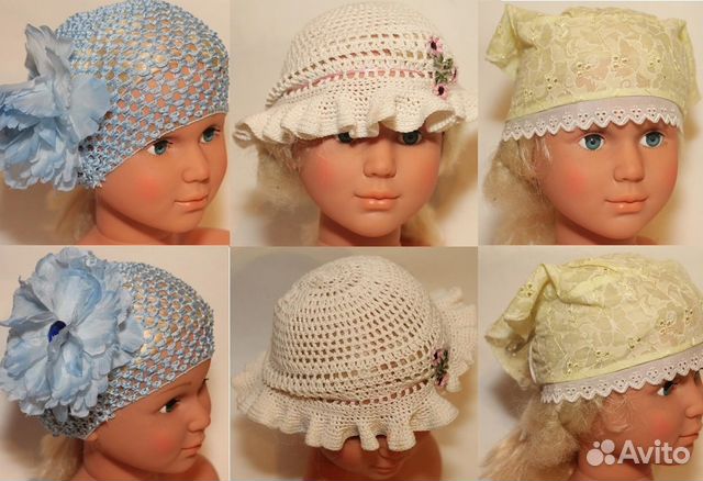 Летние головные уборы на девочку 0+