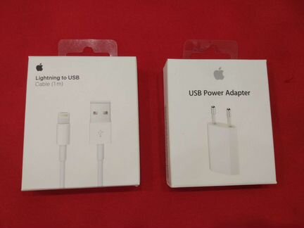 Apple Lightning to USB кабель и сзу блок