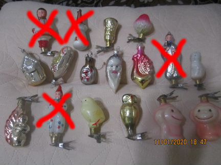 Ёлочные игрушки времён СССР