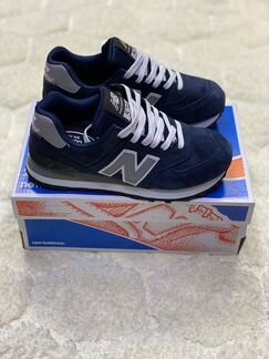 Кроссовки New Balance 574 замшевые синие
