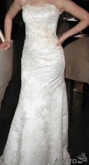 Свадебное платье рыбка цвет айвори