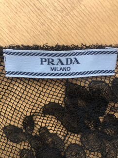 Платье prada кружевное с чехлом (шелк, хлопок)