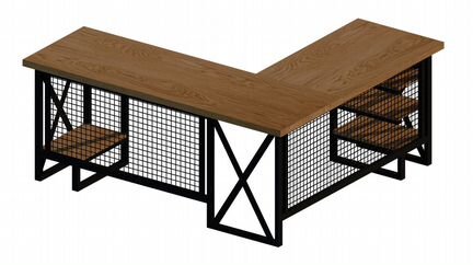 Столешница из массива стол индастриал/лофт