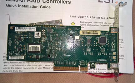SAS raid контроллер LSI megaraid SAS 9240-8i