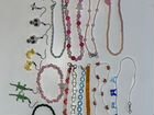 Ожерелье,браслет,сережки из бисера