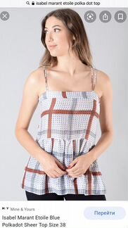 Isabel Marant etoile polka dot top шелковый топ