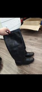 Высокие сапоги кожа