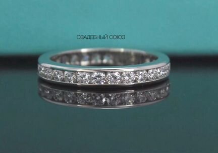 Золотое кольцо с бриллиантами 1.3 ct Tiffany
