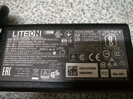 Блок питания intel 19 В 3,42 А 65 Вт