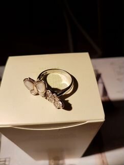 Кольцо с бабочками, серебро, размер 19 или 19.5