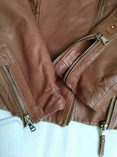 Куртка кожаная massimo dutti