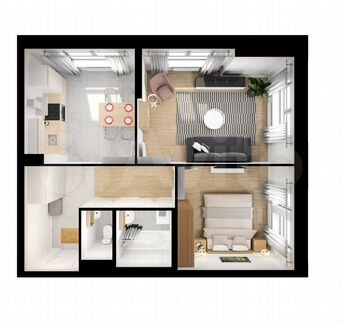 2-к квартира, 53 м², 33/33 эт.