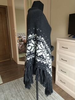 Шерстяное пончо