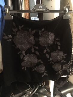 Юбка мини из бархата