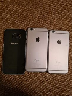 Телефон iPhone и Samsung