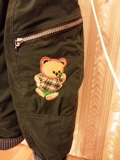 Брюки зимние на лямках для мал. Разм.92