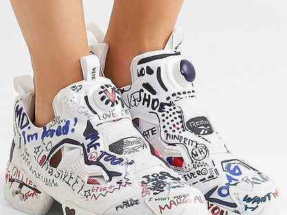 reebok classic insta pump fury vetements white graffiti