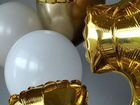 Гелиевые воздушные шары, набор цифра 3 золото